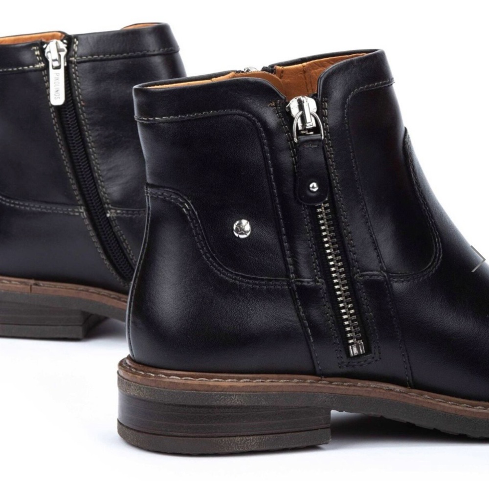 ❤️PIKOLINOS black Leather Ankle Booties | size 6.5 - 7 US / 37 EU - Picture 4 of 8